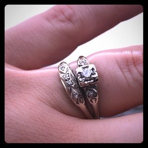 Gorgeous Antique Wedding Band and Engagement Ring